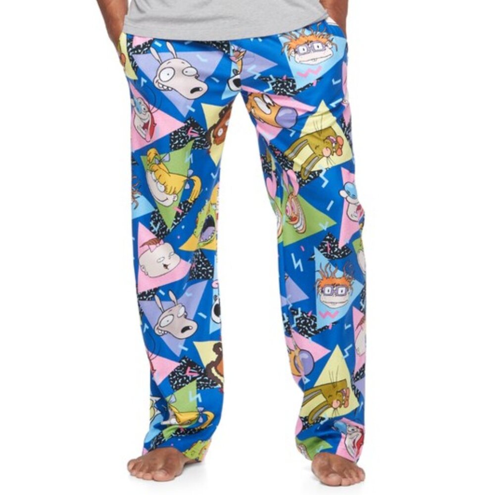 New! Nickelodeon Lounge Pants Pajama Bottoms Ren & Stimpy CatDog Rugrats